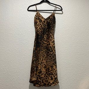 Leopard satin dress